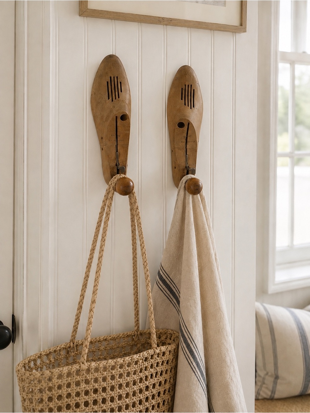 Vintage Wooden Shoe Trees - Pair in Natural Wood Tone